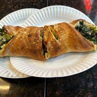 Vegan broccoli mushroom spinach roll  at Red Volpe Pizzeria Ristorante in Bethpage