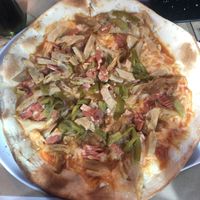 Vegan Chicken Pizza   at Caravanserai in San Sebastian