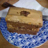 Maybe the best coffee and walnut cake ever. at Art Cafe in Holt