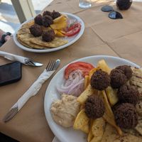 Falafel plate at Piatsa Souvlaki Grill House Oia in Oia