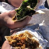 buffalo caesar wrap and breakfast burrito  at Vegan Van @ Park Hill Kitchens in Denver