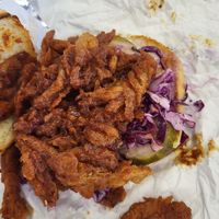 Chicken BBQ sandwich at Vegan Van @ Park Hill Kitchens in Denver