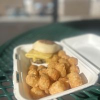 Breakfast sandwich = delicious !  at Vegan Van @ Park Hill Kitchens in Denver