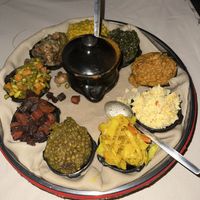 Ethiopian Bayanetu Platter  at Ethiopian Food Kiyyaa Cafe & Restaurant in Athens
