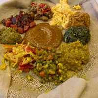 Vegan ‘fasting’ food at Ethiopian Food Kiyyaa Cafe & Restaurant in Athens