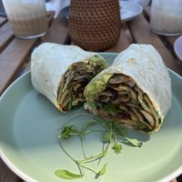 Vegan brekky wrap   at NALU Coffee House in Newquay