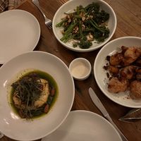Celeriac, greens, potatoes   at Tempus in Katoomba