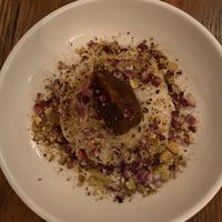 Coconut rice pudding with date purée   at Tempus in Katoomba
