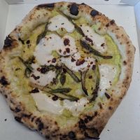 Asparagus cream - yum at Napoli on the Road in West London