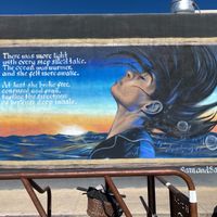 streetside mural at Old Town Red Rooster Cafe in Cottonwood