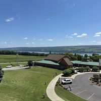 Check out the view of Seneca Lake  at Glenora Wine Cellars in Dundee