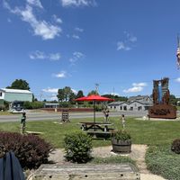 Cornhole in the front  at Glenora Wine Cellars in Dundee