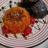 Lavangi eggplants (stuffed eggplants) at Intercultural Cafe in Klaipeda