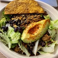 Mexicali Tostada salad (prior to adding the dressing to it)  at Life Alive Organic Cafe in Cambridge