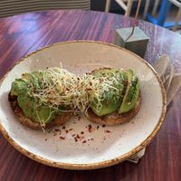 1 week later: avocado toast and...  at Life Alive Organic Cafe in Cambridge