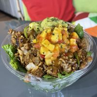 Jerk Tofu Salad, added guacamole   at The Healthy Food Cafe in Indianapolis