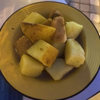 Potatoes with some herb sauce   at Non Solo Mare Bottega Artigiana in Pula