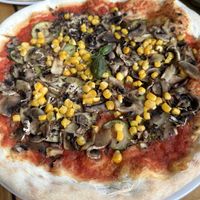 Pizza vegetariana without cheese  at Bistro Vučnica in Plitvicka Jezera