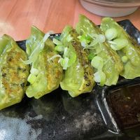 Yasai Gyoza (soy sauce mix was amazing) at Ikigai Ramen in Edinburgh