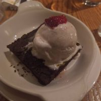 cocoa nib brownie at Jardin in Madison