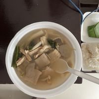 Mushroom soup  at Mae Orathai Vegetarian in Phuket