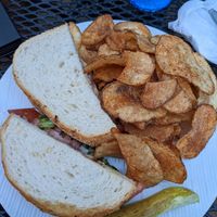Vegan B.L.T. and chips at Shiloh Gastro in Pittsburgh