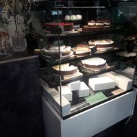 Cakes on display (all vegan) at Fukafe in Gdansk