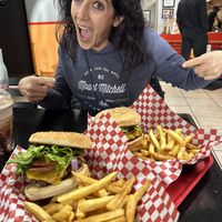 So excited to get down with these vegan burger!!  at Romeos Vegan Burgers in Greensboro