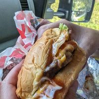 Bbq burger at Romeos Vegan Burgers in Greensboro