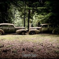 Dave's old cars at Someday Farm Vegan Bed and Breakfast in Freeland