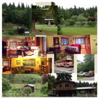 Photo collage of Someday Farm property & guest accommodations at Someday Farm Vegan Bed and Breakfast in Freeland