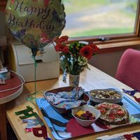 Breakfast Day 1! at Someday Farm Vegan Bed and Breakfast in Freeland