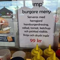 Oumph burger menu option at Englunds Grill & Kiosk in Byxelkrok