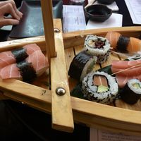 Sushi boat  at Moshimo in Brighton