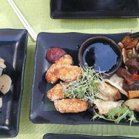 yakiyasai plate at Moshimo in Brighton