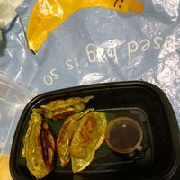 Vegetable gyoza at Moshimo in Brighton