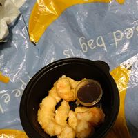 Vegan prawn tempura at Moshimo in Brighton