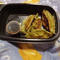 Vegetable gyoza at Moshimo in Brighton