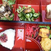 vegan bento box at Moshimo in Brighton