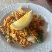 Vegan paella  at La Gondola in Lanzarote