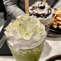 Pandan and chocolate milkshakes   at Bvrger in Montreal
