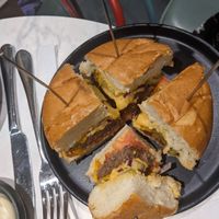 Classic cheese burger, kid approved at Bvrger in Montreal