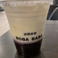 Blueberry corn milk with oat milk and boba  at Boba Baba in Cary