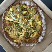 This Spelt crusted pizza was EVERYTHING!  at A Vegan's Utopia in Montego Bay