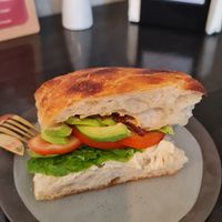 Humus focaccia sandwich at That's Amore Focaccia Love & More in Bangkok