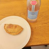 Mushroom empanada and raspberry lemonade at Ground to Grow in Paris