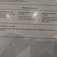 July 2023 breakfast menu at Cup Tea Salon in Aberdeen