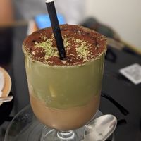 Iced oat milk mocha with pistachio at Caffé Berry in Valletta