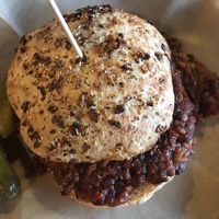 Vegan sloppy joe  at Founders Brewing Co in Grand Rapids