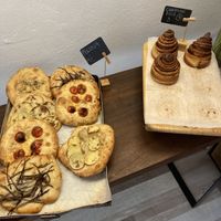 Focaccia and cinnamon rolls  at Nata The Cook in Mallorca